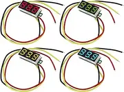 TIDTALEO 4Pcs Digital Voltage Tester Accurate Battery Voltmeter Portable Display for Motorcycle and Car Use High Stability Measurement Precision