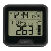 Black Wireless Digital Rain Gauge Station Indoor Temperature Weather Sensor