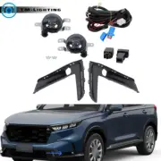 Pair of Black Fog Lights LED Lamp w/Bezel Switch Wires For 2023-2024 Honda CR-V (for: Honda)