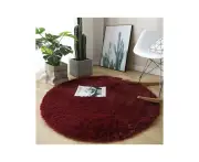 Soft Round Rugs For Bedroom - Plush Round Kids Rugs - Cute Cozy Shaggy Living Room Area Rugs-Liquor