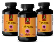 Organic Echinacea Purpurea Extract - Boosts Immune - Health Skin - 3 Bottles
