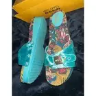 NEW IN BOX IRIS APFEL DR. SCHOLL'S TURQUOISE VELVET ORIGINAL EXERCISE SANDAL 8