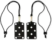 [Kate Spade New York] Kate Spade York ID Badge Holder with Lanyard, Vegan Leather Slim Card Wallet, Name Tag Case for Work, School, or Travel (Picture Dot), (KSNYIDCLIP)