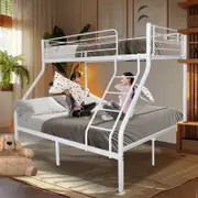 Bunk Bed Double Single Triple Metal Frame Beds Children Bedroom Kids Furniture W