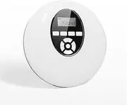 Round Style CD Player, Portable Headphone HiFi Music Reproductor, for Home Travel and Car with AUX Cable Support TF Card,White