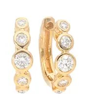 Nephora 14K 0.26 ct. tw. Diamond Graduated Plain Huggie Hoops NoSize NoColor