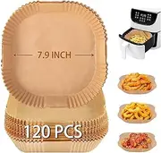 [AVZTIOPS] Air Fryer Disposable Paper Liners Non-Stick Waterproof Air Fryer Accessories, 120 Pcs Air Fryer Square Paper Liner Compatible with COSORI, Tower, Tefal, Philips, Instant, LLIVEKIT, etc.