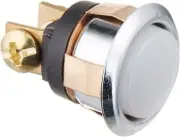 THOMAS & BETTS / CARLON Lighted White, Round Silver Chime Push Button - DH1201L
