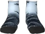 [JBYJBX] Aircraft Carrier Print Adult Socks Womens Mens Workout Thermal Cozy All-Season Gift Holiday Articles Use