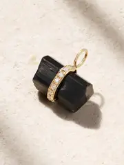 [JIA JIA] JIA JIA - 14-karat Gold, Tourmaline And Diamond Pendant - Black - One size One size Black