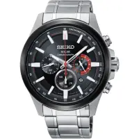 在飛比找momo購物網優惠-【SEIKO 精工】Criteria 太陽能三眼計時碼錶-4