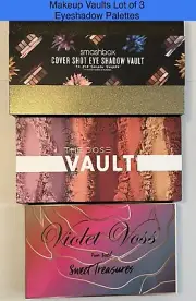 Makeup Vaults Lot of 3! Smashbox-Violet Voss-Dose of Colors -18 Palettes! B45