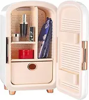 12L Mini Fridge Lightweight Beauty Fridge Portable Cooler Warmer Skincare Fridge Stylish Look Compact Refrigerator,white
