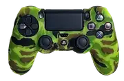 Silicone Cover For PS4 Controller Case Skin - Lime Green Camo