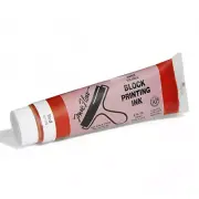 Vibrant Red True Flow Water Soluble Block Printing Ink - 5oz Tube for Creative A