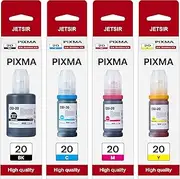 GI-20 GI20 Refill Ink Bottles Kit Compatible for Canon PIXMA G6020 G7020 G5020 MegaTank Printers, 4-Pack (170ML GI-20 Black, 100ML GI20 Color)