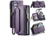 Samsung Galaxy Z Fold 6 CaseMe C36 Wallet, 7 Card Slots, Cash Pocket, Zipped Coin Wallet