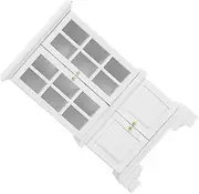 TOYANDONA Miniature Cabinet Model Micro Landscape Adornments 1:12 Scale Miniature House Supplies Wooden Glass Decor for Boys and Girls