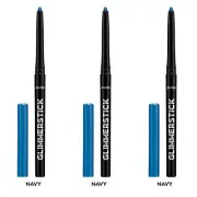 NEW Avon Glimmerstick Retractable Eyeliner - NAVY 0.28 g / SET OF 3