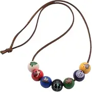 [PRINCESS CUTENESS STORE] Percy Jackson Annabeth Chase Colorful Hand Painted Wooden Bead Demigod Camp Half Blood Necklace