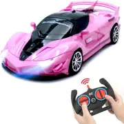 Remote Control Car, Pink RC Cars for Girls, Rechargeable RC Racing, 2.4Ghz Elect