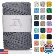 Makromecity, Cotton Macrame Cord 2mm x 195 Yards (590 feet) 2mm Recycled Cott