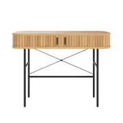 Aaron 100cm Hallway Table with Sliding Doors Natural