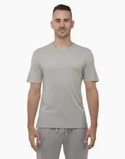 Mens Bamboozld Grey Bamboo Cotton Sleep Tee PJS Pyjamas