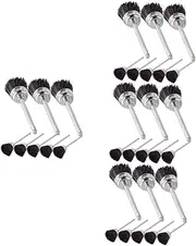 Healeved 4sets Nail Drill Bits Clean Brush Nail Art Drill Bit Accessories Manicure Supplies 8pcs*4