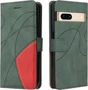 [CXTcase] Mobile Phone Case for Google Pixel 7, Flip PU Leather Case Google Pixel 7 Cover, Fashionable Flip Case Google Pixel 7 Mobile Phone Case Protective Case, Green