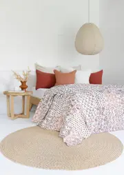 Kantha Quilt Indian Quilt Block Print Quilt Bedspread Bohemian Boho Cotton Throw Quilt Handmade Blanket Doona King Size 046