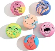 SCHITEC Squeaky Dog Toys [6 Pack] Interactive Latex Rubber Squeak Ball Toy, Soft Fetch Play Balls for Puppy Small Dogs