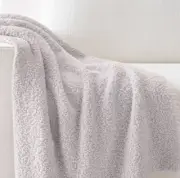 New Restoration Hardware ITALIAN GARMENT-DYED ALPACA BOUCLÉ THROW 50”X 70” Mist