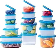 [MR. LID] Premium Attached Food Storage Containers, Permanently Attached Plastic Lid, Never Lose & Space Saving Organization (17)