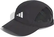 [adidas] Performance 3-Panel Heat.Rdy Training Running Sport Cap, Black/White, One Size