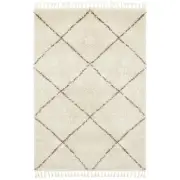 NEW Tapete Rug Saffron Geometric Shag Rug Natural 330x240cm