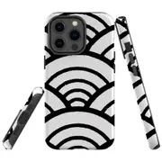 For Apple iPhone 13 Pro Max Case, Armour Back Cover, Japanese Folk Waves