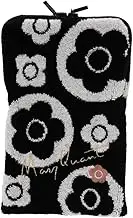 MARY QUANT 000480-0001 Zippered Towel (SAKURA Series) Plastic Bottle Case, Plastic Bottle Cover (100% Cotton), Black, 約13×21cm, Plastic Bottle Case