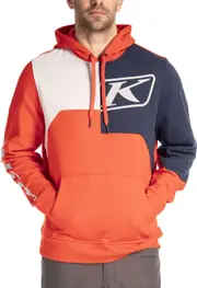 Klim Cliff Hanger, hoodie , color: Neon-Red/Dark Blue/White , size: 3XL