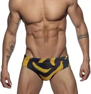 [WUOJI] Men's Swimming Shorts Tight with Front Lining, Sports Quick-Drying Swimming Shorts
