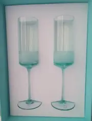 Tiffany & Co Diamond Point Champagne Flutes-Retired
