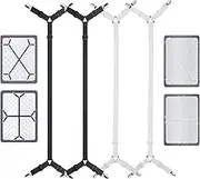 4PCS Bed Sheet Straps, BetterJonny Elastic Bed Sheet Fasteners Black and White Adjustable Crisscross Fitted Sheet Band Straps Grippers Suspenders Sheet Holder for Mattress Cushion Cribs