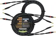 3 Meter - Canare 4S11 – Audiophile Grade - HiFi Star-Quad Speaker Cable Pair with Eminence Gold Banana Connectors
