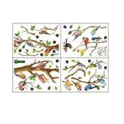130x65cm Removable Wall Stickers Birds On Tree Branch Wall Decor Decal Home