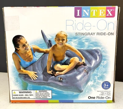 INTEX ~ Stingray Ride-On ~ Pool Inflatable ~ 74" x 57" ~ Float ~ New In Box