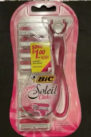 Bic Simply Soleil Click Women's Disposable Razors with 6 Refill Cartridges. New