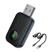 2-in-1 Wireless CarPlay Adapter Android Auto Adapter Plug and Play, Convert Wired to Wireless Apple Car Play Dongle