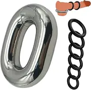 Testicle stretcher with 6 size silicone cock rings penis ring testicle ring ball stretcher testicle weight scrotum pendant SM sex toy for men(L93*63/N48*21/H24/W606g)