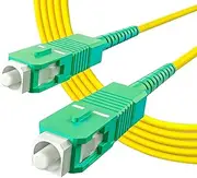 10Gtek Fiber Patch Cable - SC/APC to SC/APC OS2 Singlemode Jumper Simplex 9/125 LSZH Fiber Optic Cord, 5-Meter(16.4-ft)