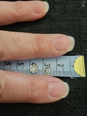 48 Bead Caps Silver Tone 7mm In Size
